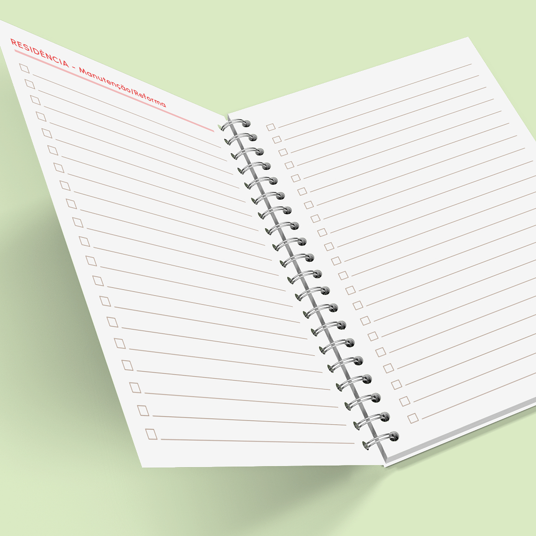 Arquivo Caderno de Controle Doméstico em Pdf  12