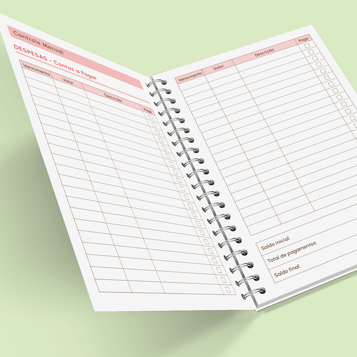 Arquivo Caderno de Controle Doméstico em Pdf  18