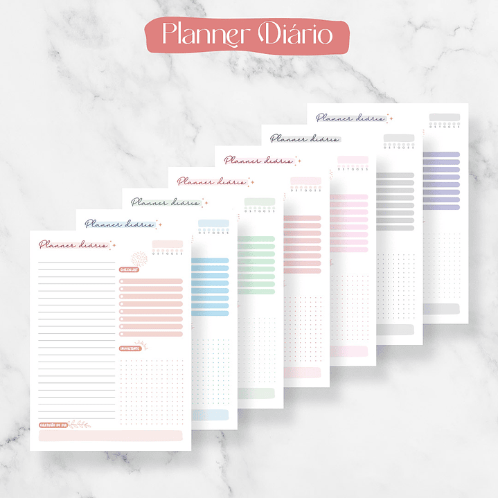 Arquivo para Planner Diário. Mensal e Semanal em Pdf  3