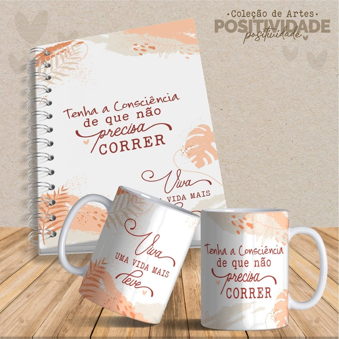 Arquivo para Capa Agendas e Caneca Positividade Arquivo Editável 7