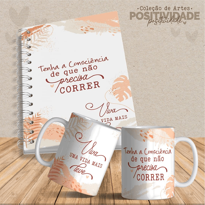 Arquivo para Capa Agendas e Caneca Positividade Arquivo Editável 7
