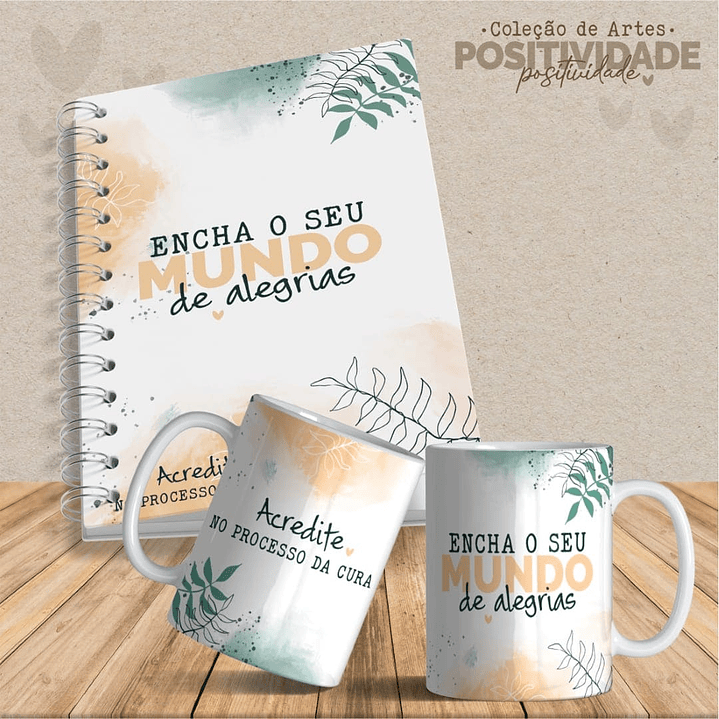 Arquivo para Capa Agendas e Caneca Positividade Arquivo Editável 15
