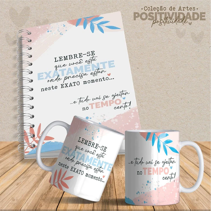 Arquivo para Capa Agendas e Caneca Positividade Arquivo Editável 16