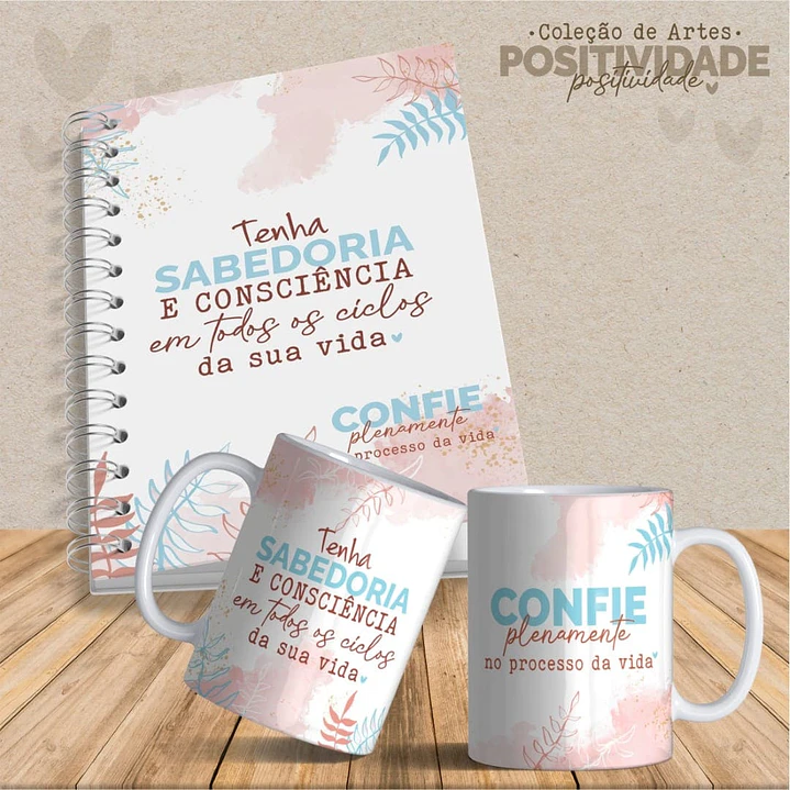 Arquivo para Capa Agendas e Caneca Positividade Arquivo Editável 18
