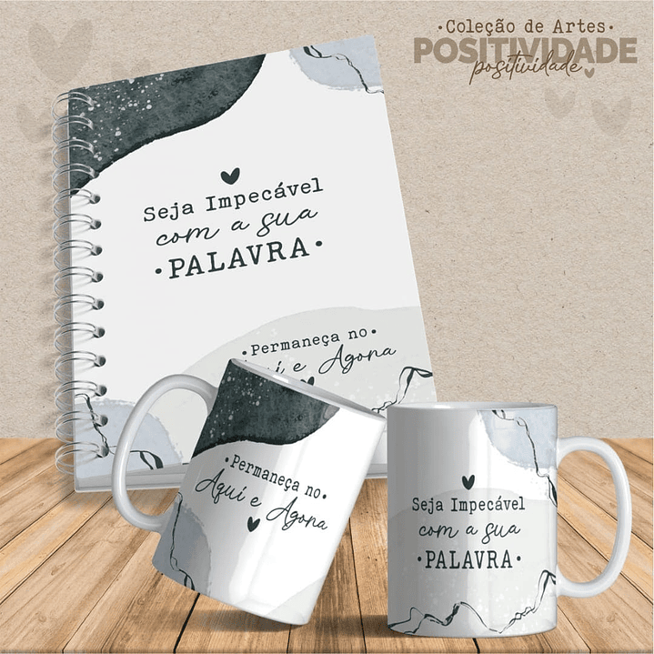 Arquivo para Capa Agendas e Caneca Positividade Arquivo Editável 20