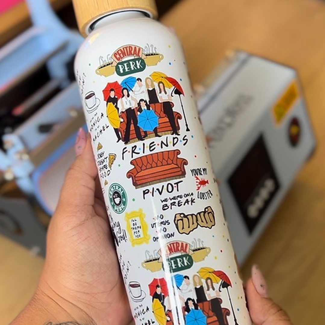 Arte para Garrafa Friends em Pdf  1