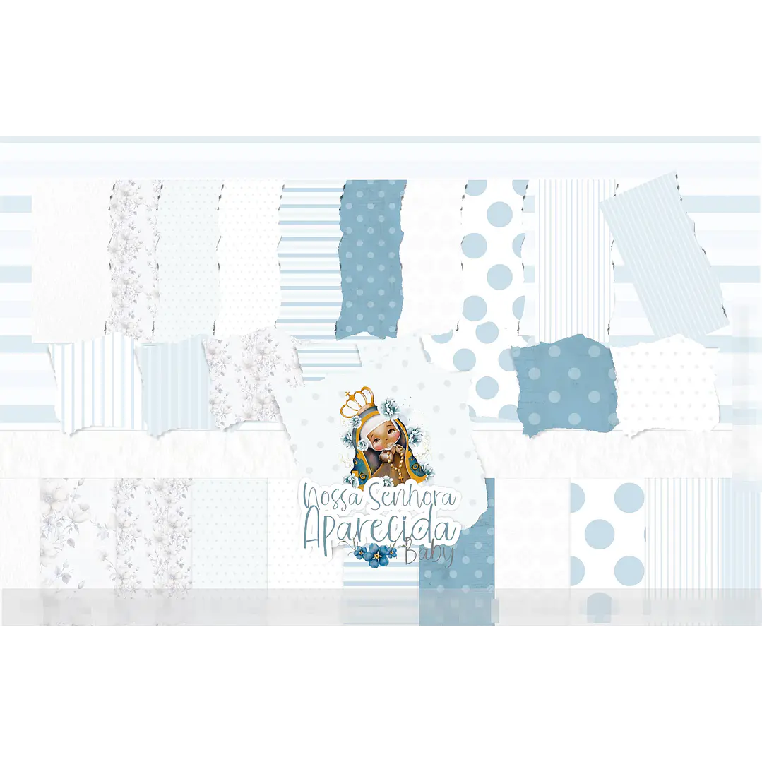 Kit Digital Nossa Senhora Aparecida Baby Aquarela em Png 2