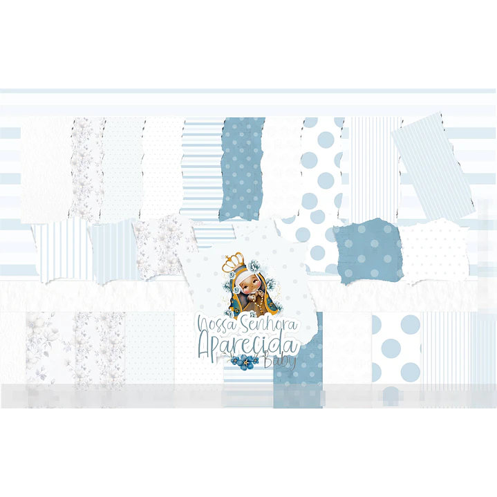 Kit Digital Nossa Senhora Aparecida Baby Aquarela em Png 2