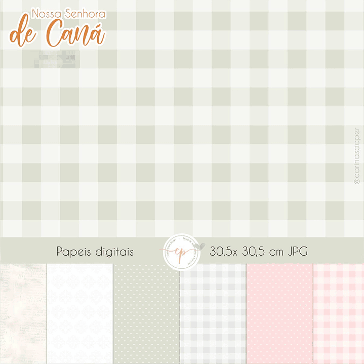 Kit Digital Nossa Senhora de Caná Aquarela em Png  5