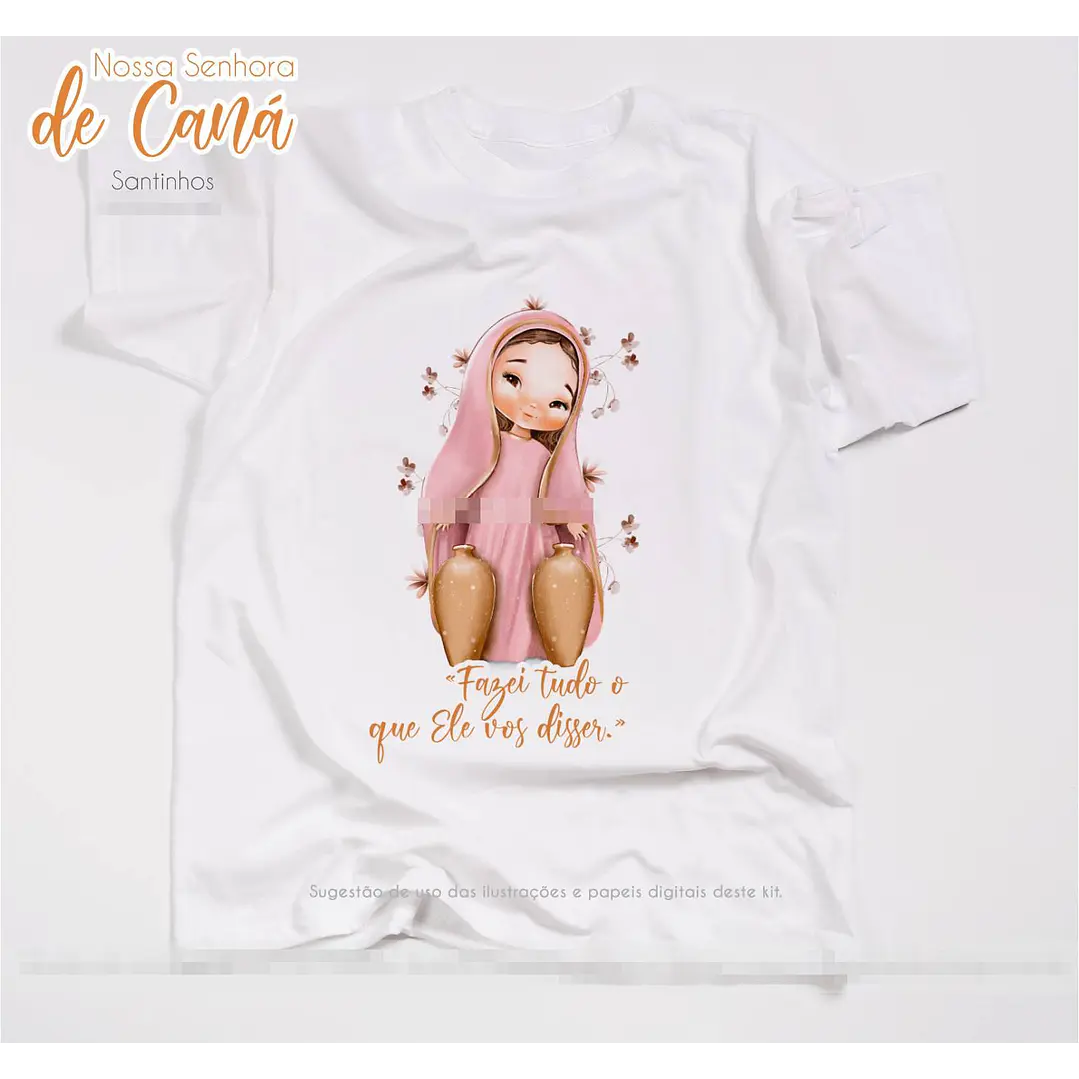 Kit Digital Nossa Senhora de Caná Aquarela em Png  6