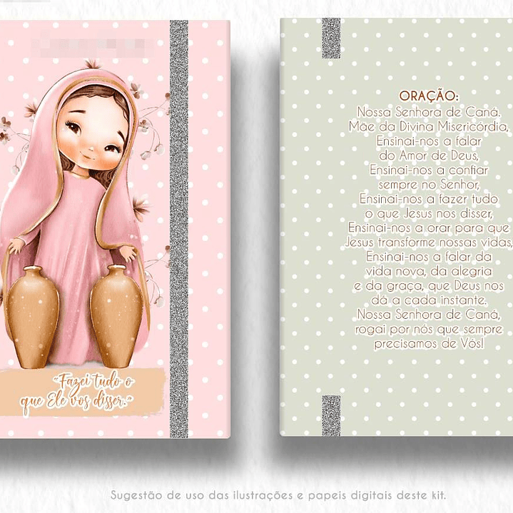 Kit Digital Nossa Senhora de Caná Aquarela em Png  7