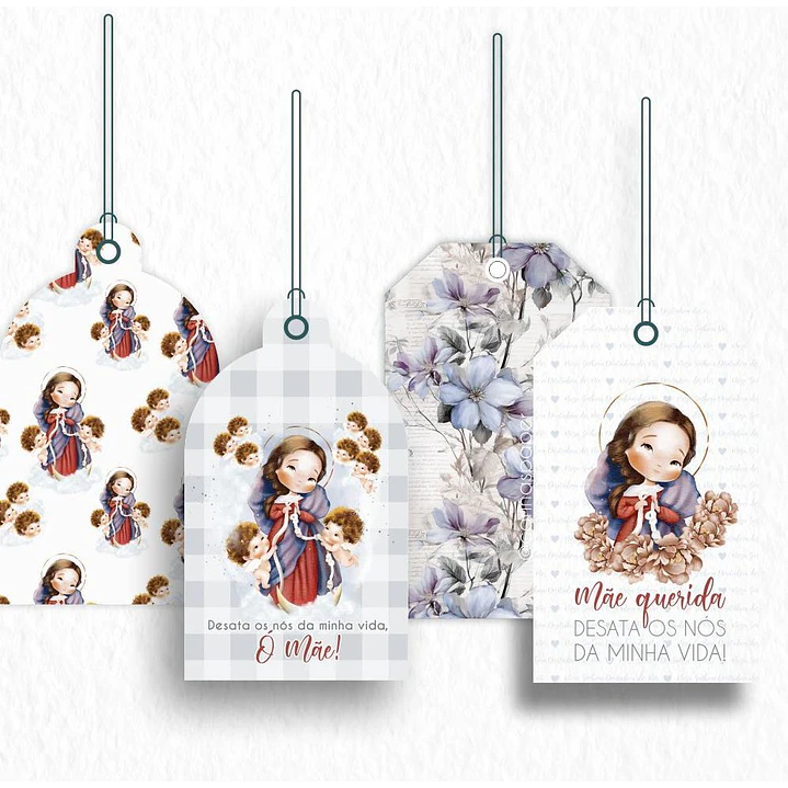 Kit Digital Nossa Senhora Desatadora de Nós Aquarela em Png   9