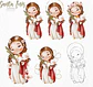Kit Digital Santa Inês Aquarela em Png  - Thumbnail 1