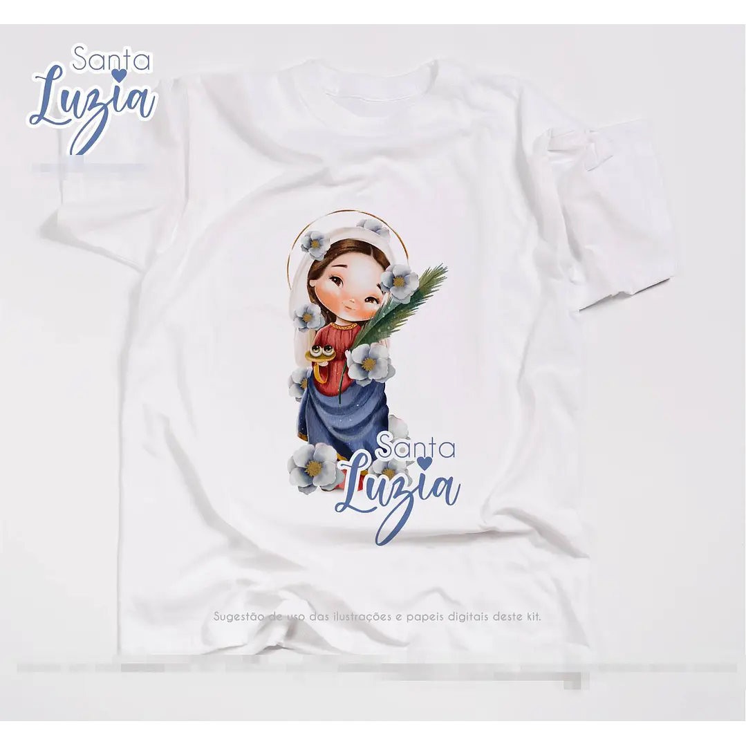 Kit Digital Santa Luzia Aquarela em Png  6