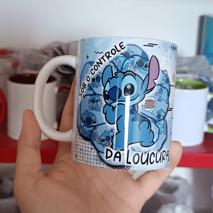 7 Artes para Caneca Stich Cansado Arquivo em Jpg 3