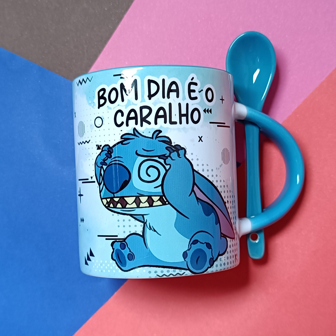 7 Artes para Caneca Stich Cansado Arquivo em Jpg 7