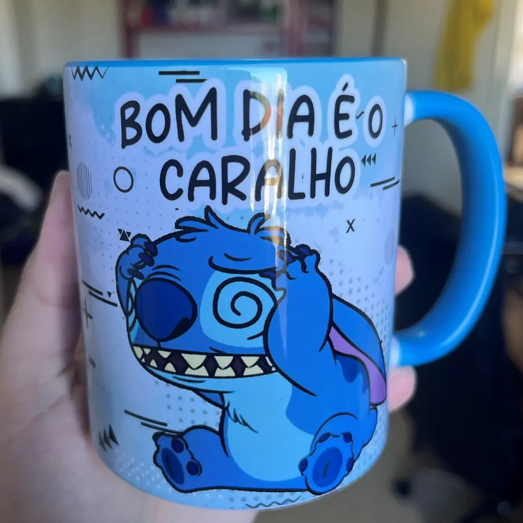 7 Artes para Caneca Stich Cansado Arquivo em Jpg 12