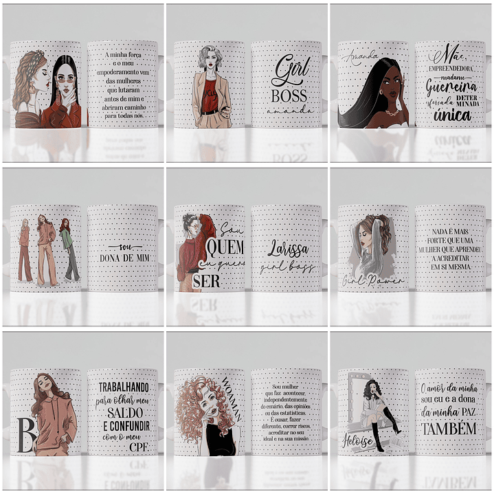 134 Artes para Caneca Dia das Mulheres Arquivo em Jpg  2