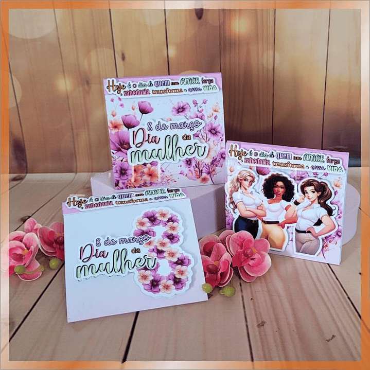 Arquivo para Cartonagem Bloquinhos Planner Diário Dia das Mulheres em Pdf    1