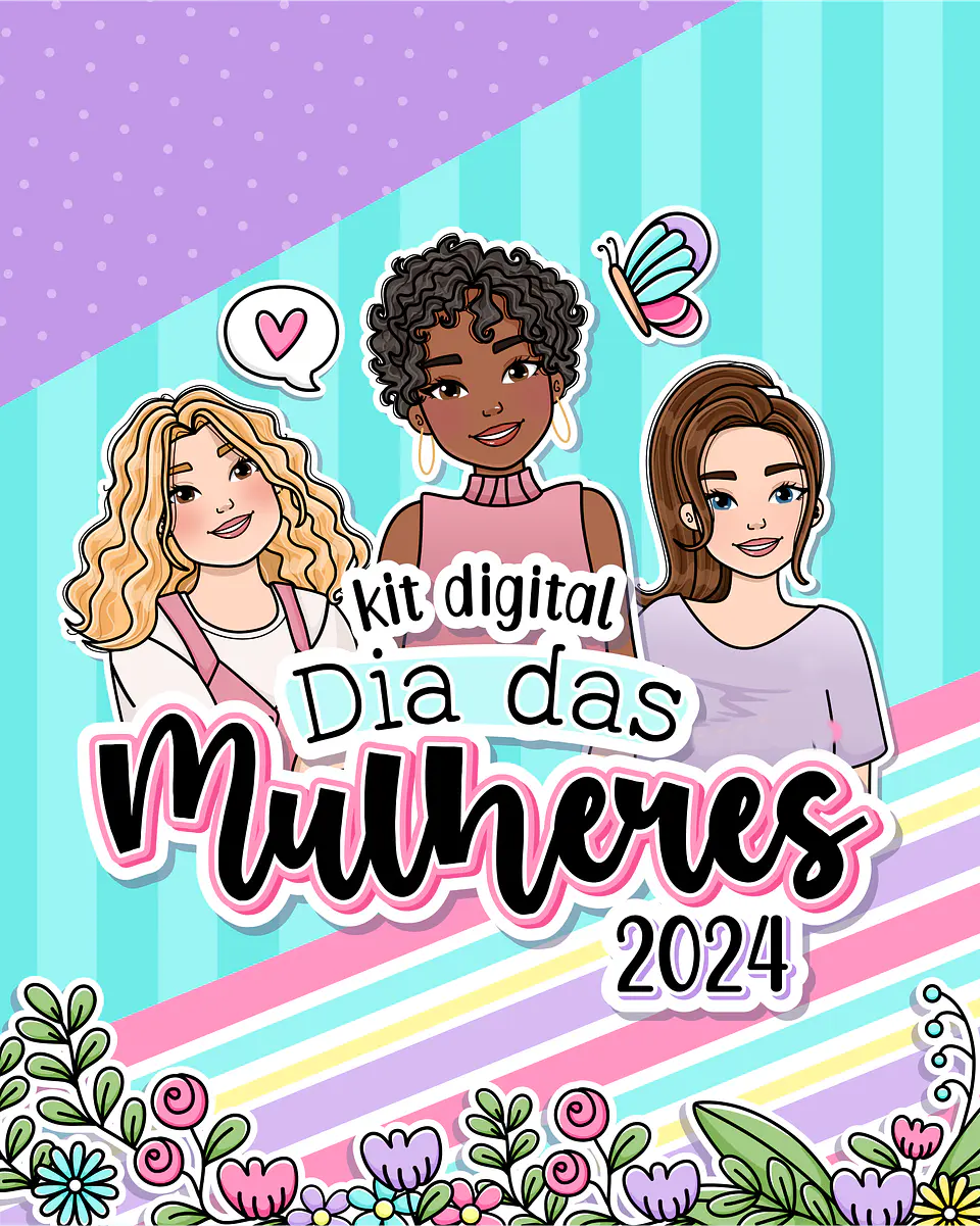 Kit Digital Dia das Mulheres 2024 Arquivos em Png 1