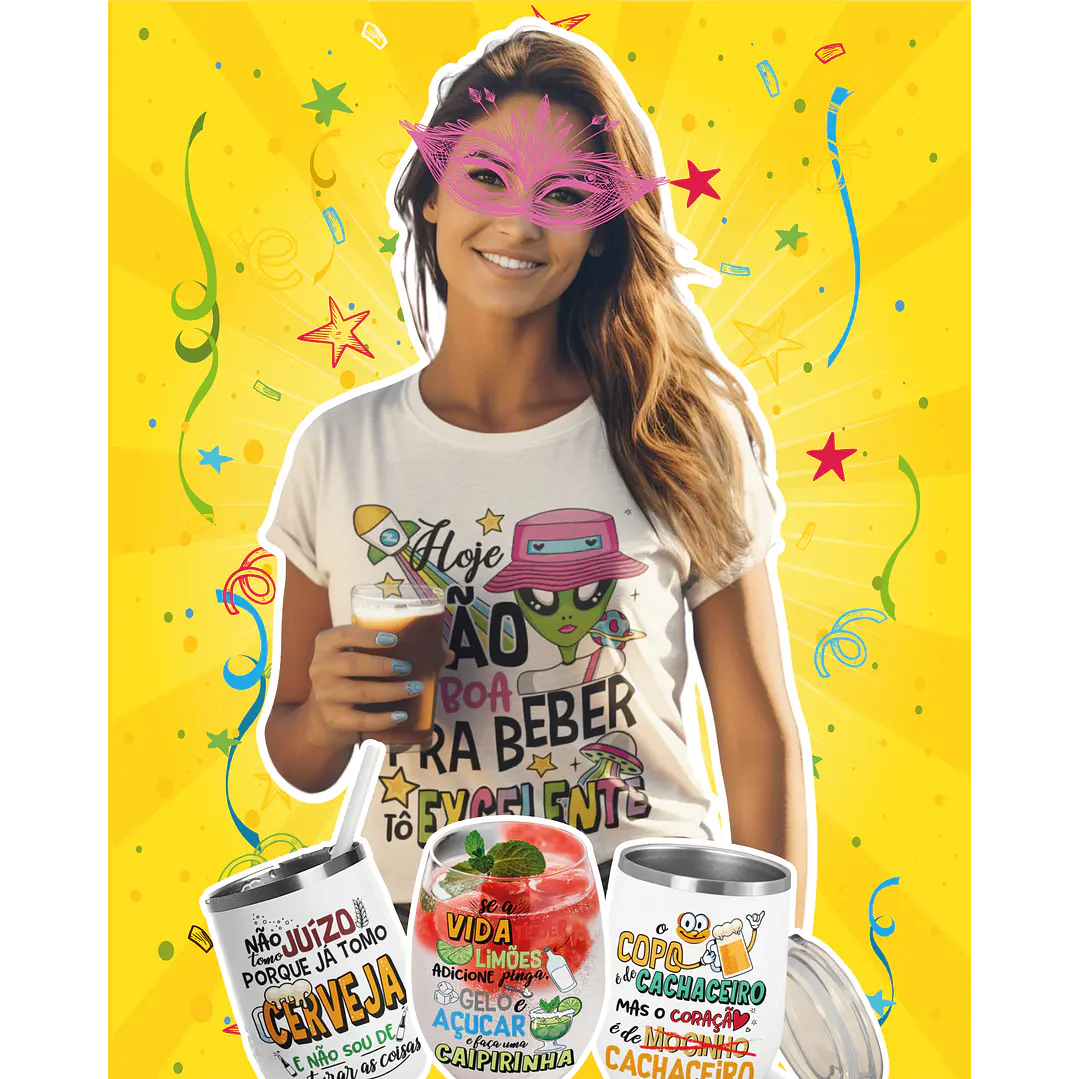 Kit Digital Frases Carnaval Arquivos em Png  1