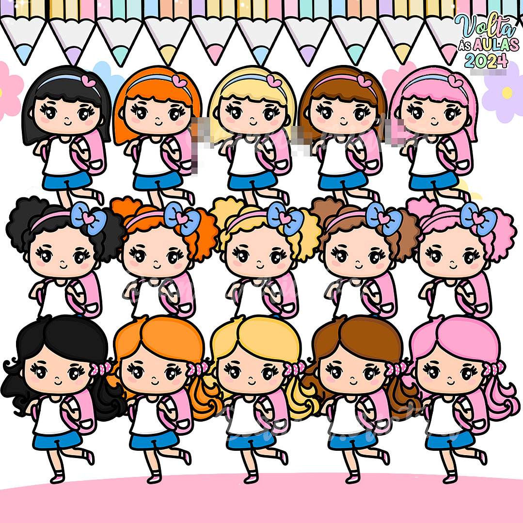 Kit Digital Menininhas Fofas Volta as Aulas Arquivos em Png  2