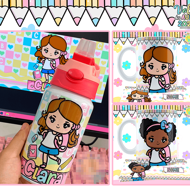 Kit Digital Menininhas Fofas Volta as Aulas Arquivos em Png  4