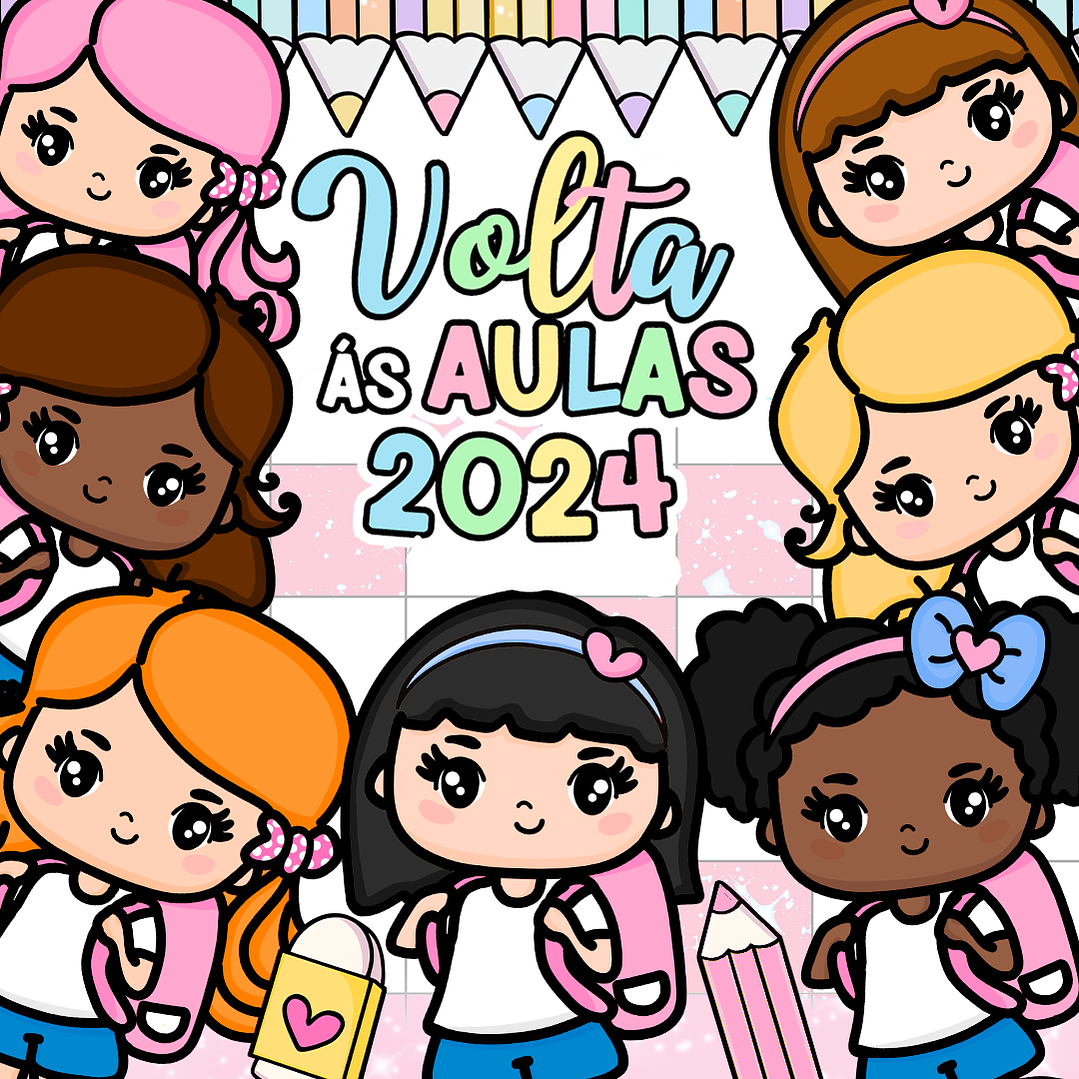 Kit Digital Menininhas Fofas Volta as Aulas Arquivos em Png  1