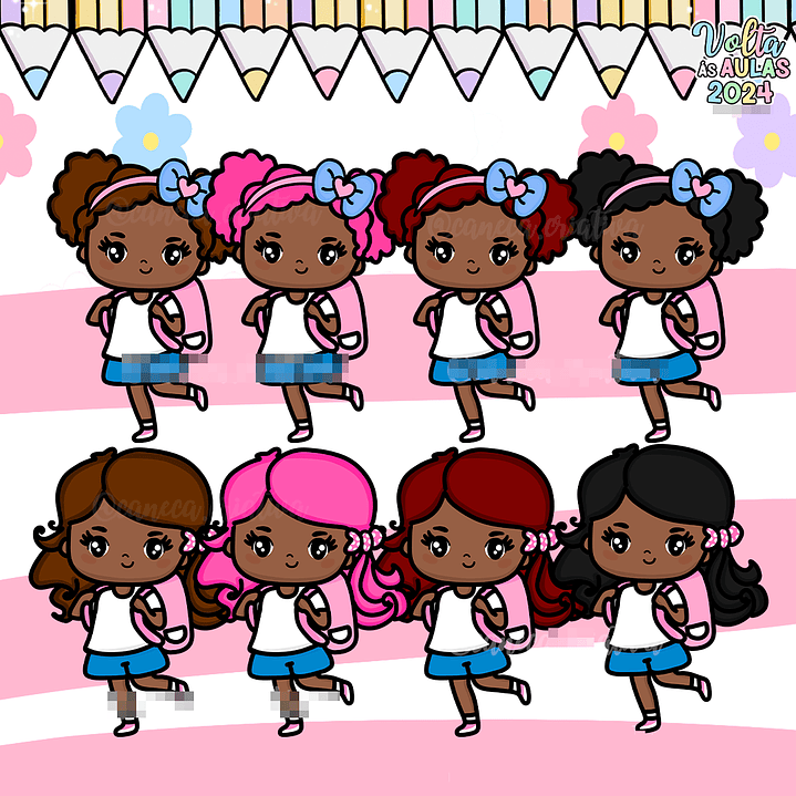 Kit Digital Menininhas Fofas Volta as Aulas Arquivos em Png  3