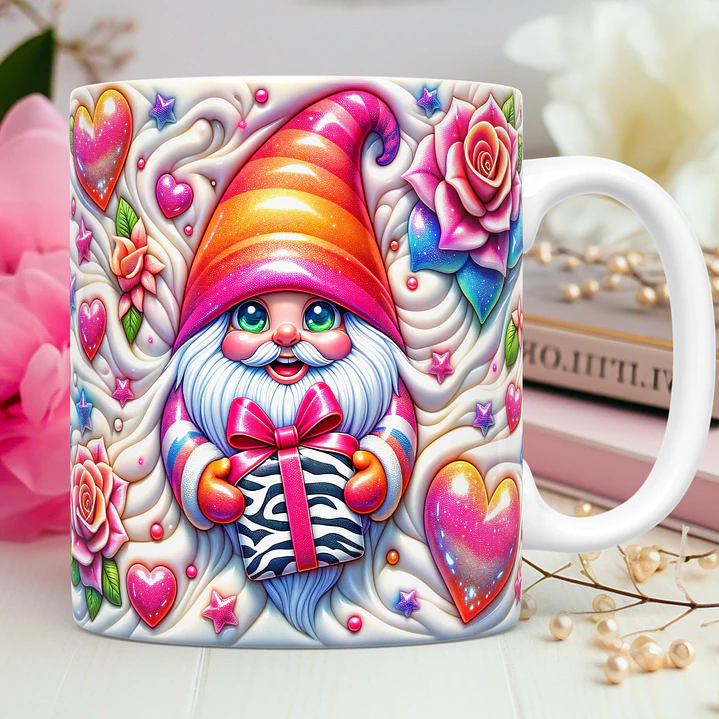 30 Artes para Caneca Dia dos Namorados 3D Gnomos Love 3d Arquivos Png 4