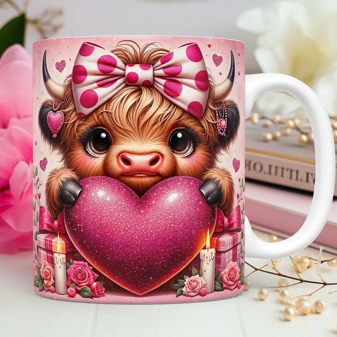 10 Artes para Caneca Dia dos Namorados 3D Vaquinhas Love 3d Arquivos Png 6