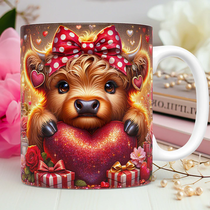 10 Artes para Caneca Dia dos Namorados 3D Vaquinhas Love 3d Arquivos Png 7