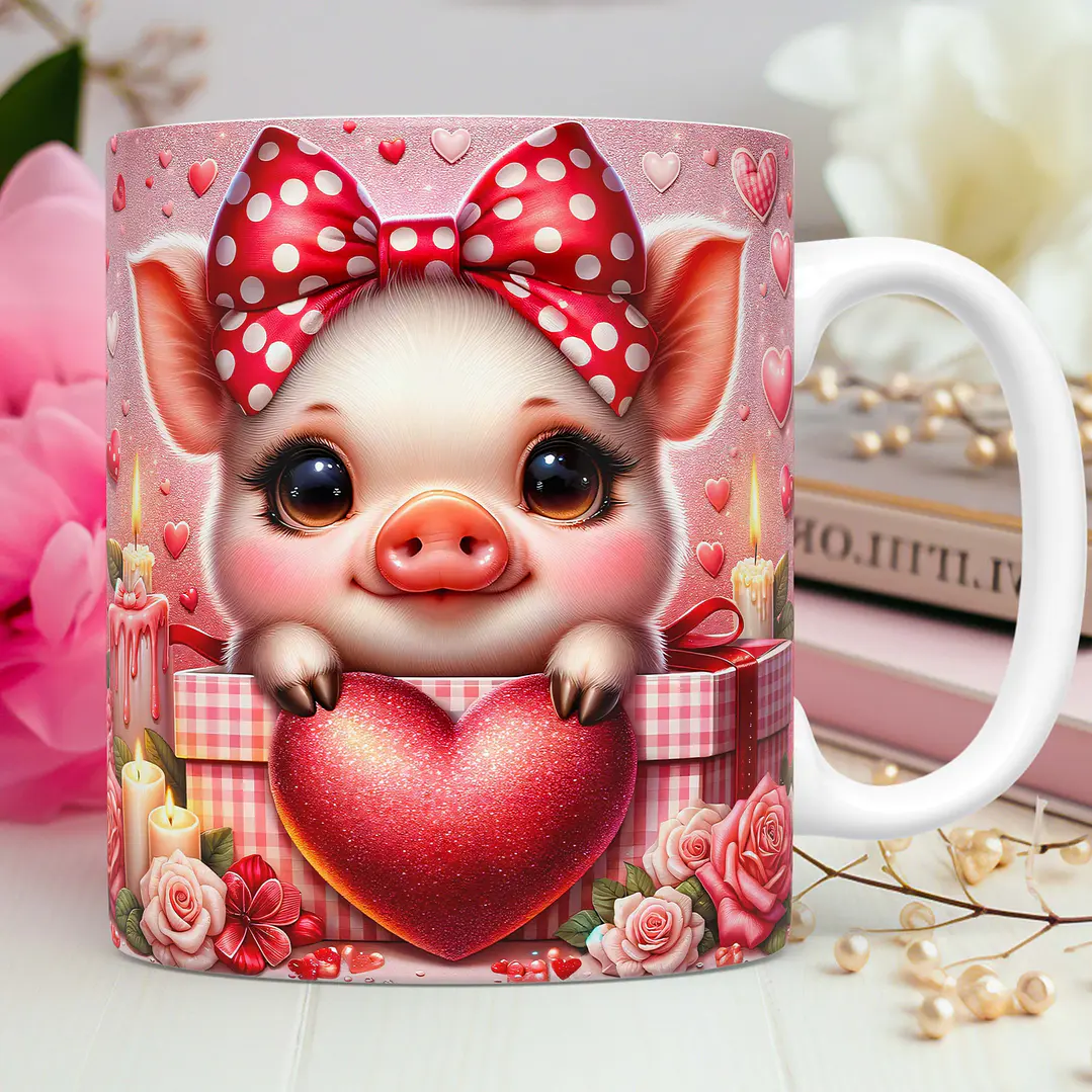 30 Artes para Caneca Dia dos Namorados 3D Animal Animais Pet Love 3d Arquivos Png 4
