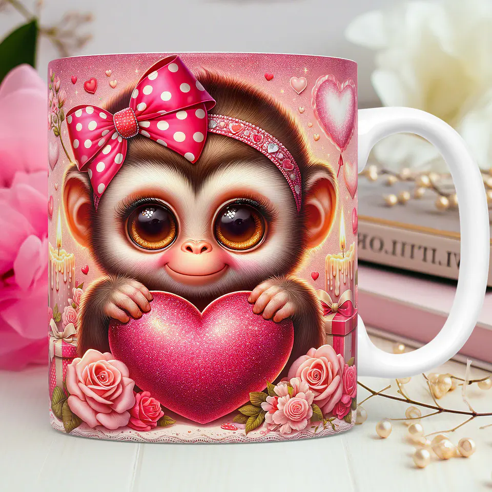 30 Artes para Caneca Dia dos Namorados 3D Animal Animais Pet Love 3d Arquivos Png 6