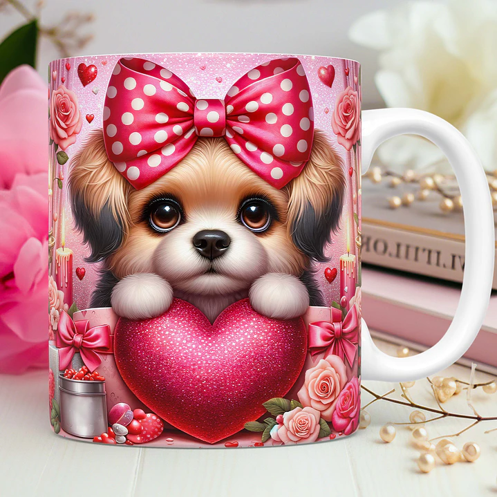 30 Artes para Caneca Dia dos Namorados 3D Animal Animais Pet Love 3d Arquivos Png 9