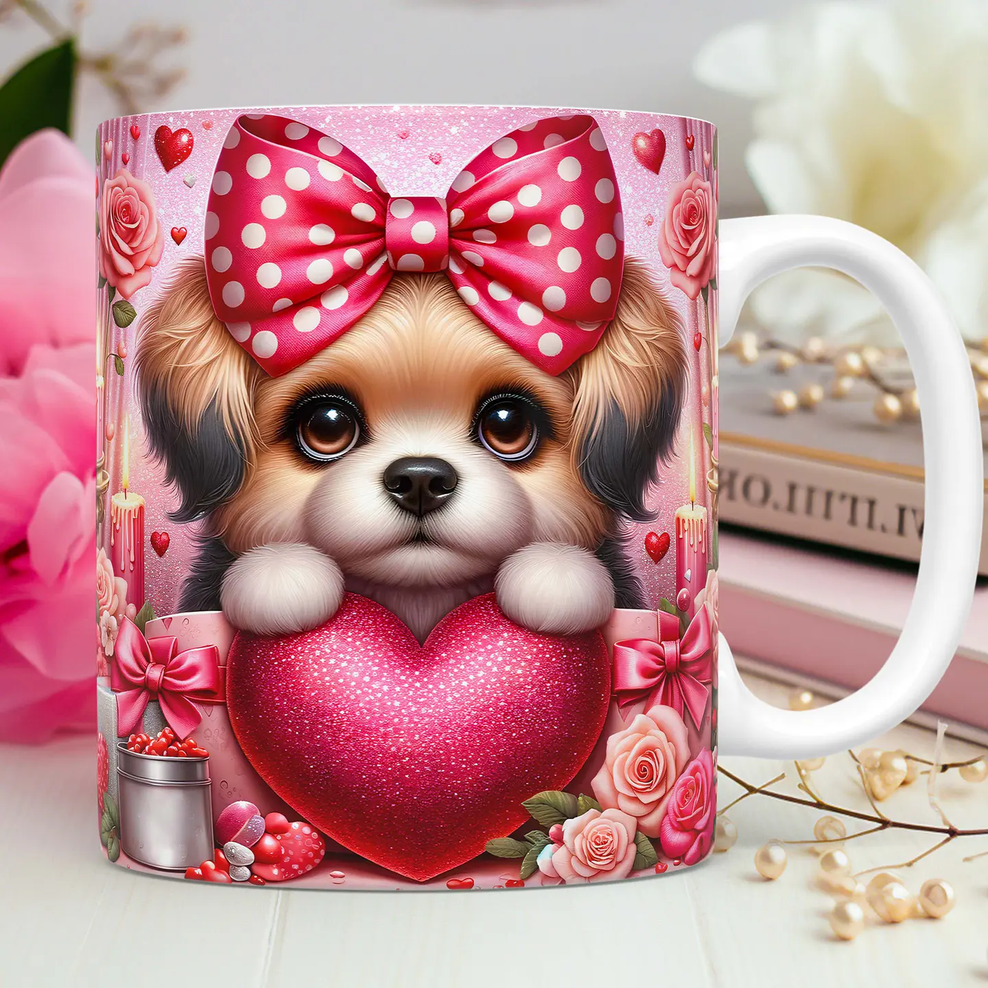 30 Artes para Caneca Dia dos Namorados 3D Animal Animais Pet Love 3d Arquivos Png 9