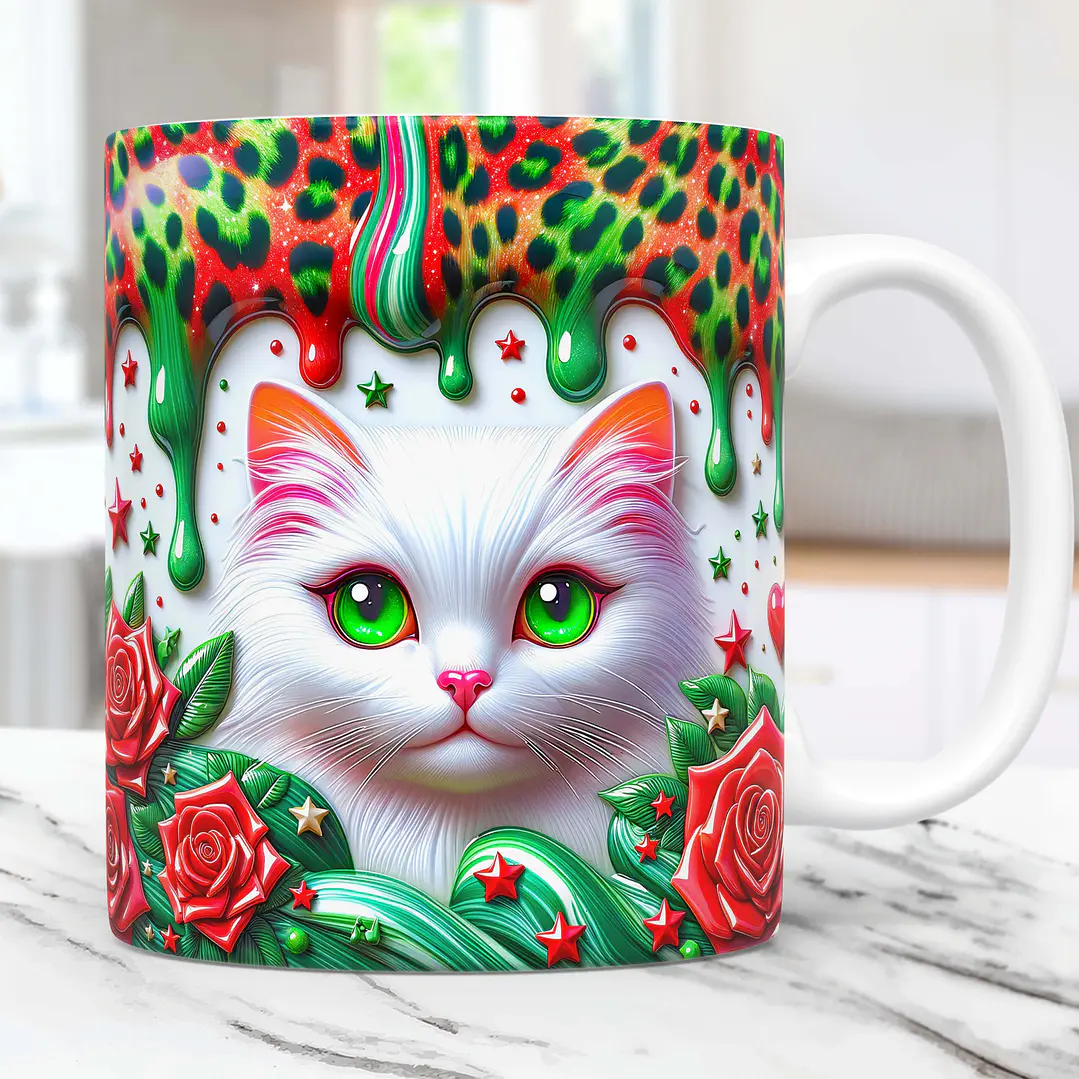 20 Artes Caneca Gato Cute Animal Animais Pet Love 3d Arquivos Png 9