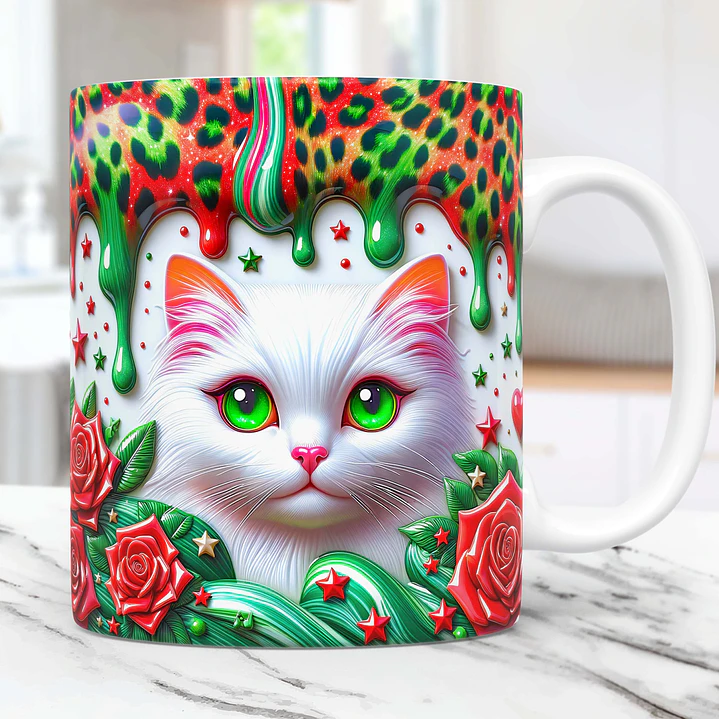 20 Artes Caneca Gato Cute Animal Animais Pet Love 3d Arquivos Png 9