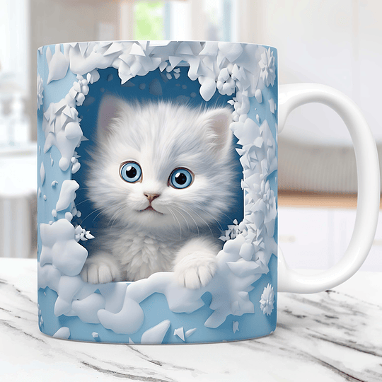 10 Artes Caneca Gato 3D Gatinhos Animal Animais Pet Love 3d Arquivos Png