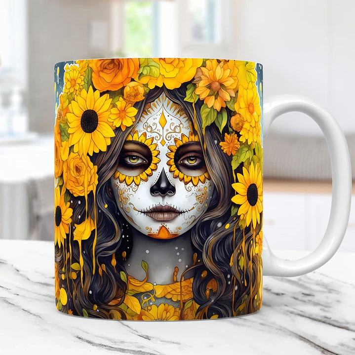 30 Artes Caneca Carveira Dia dos Mortos 3d Arquivos Png 7