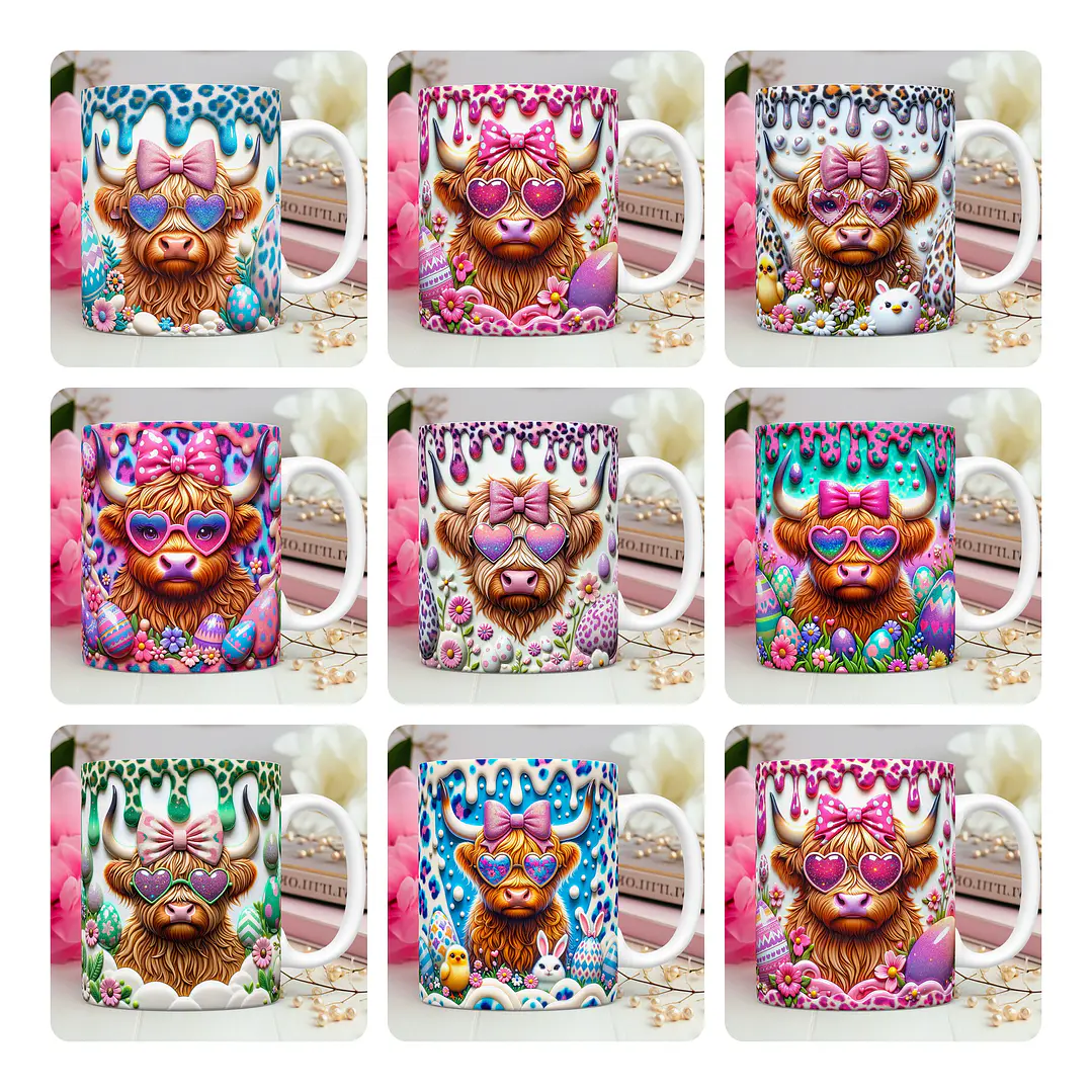 10 Artes Caneca Vaquinhas Páscoa 3d Arquivos Png 1