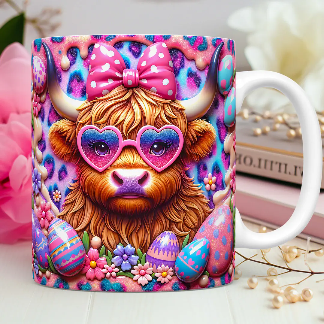 10 Artes Caneca Vaquinhas Páscoa 3d Arquivos Png 5