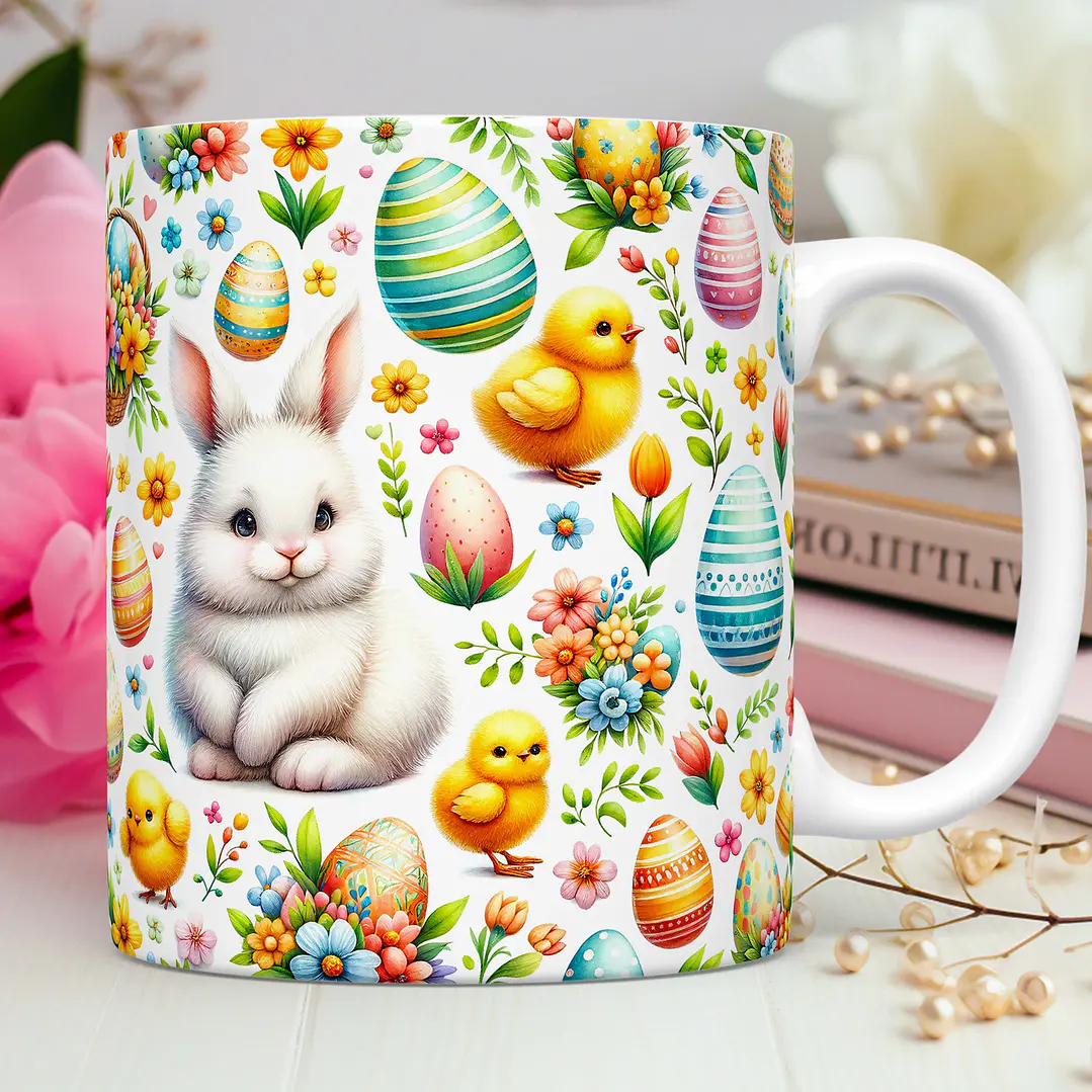 100 Artes Caneca Feliz Páscoa 3d Arquivos Png 3