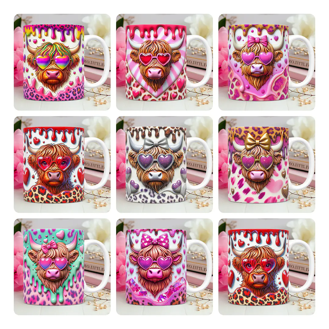 40 Artes para Caneca Dia dos Namorados 3D Vaquinha Love Arquivos Png 1