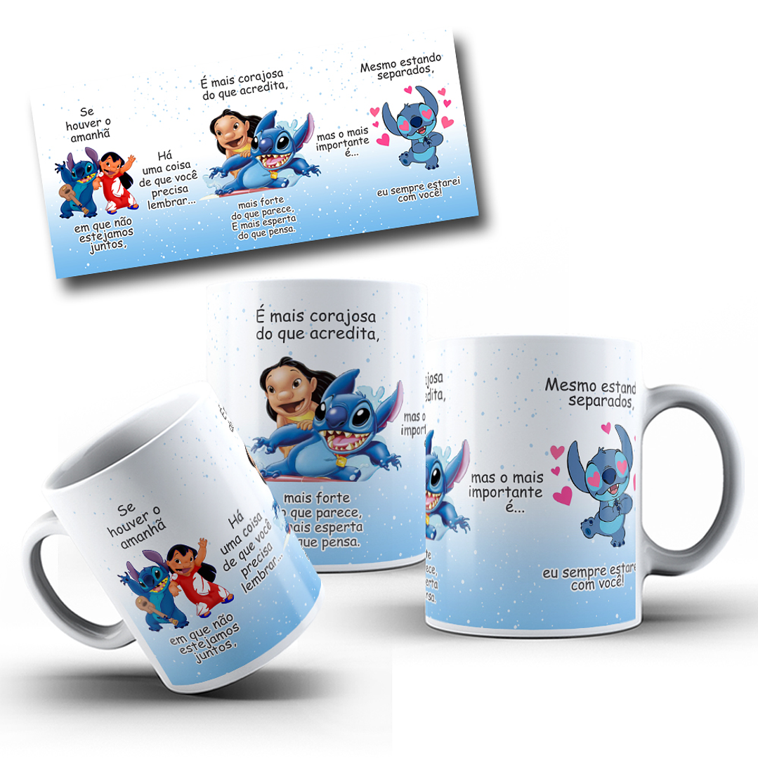 Arte Caneca Caneca Stitch Amizade Arquivo Editável  1