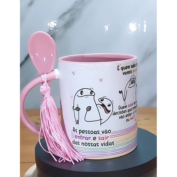 Arte Caneca Flork As pessoas vão entrar e sair das nossas vidas Arquivo Editável 1
