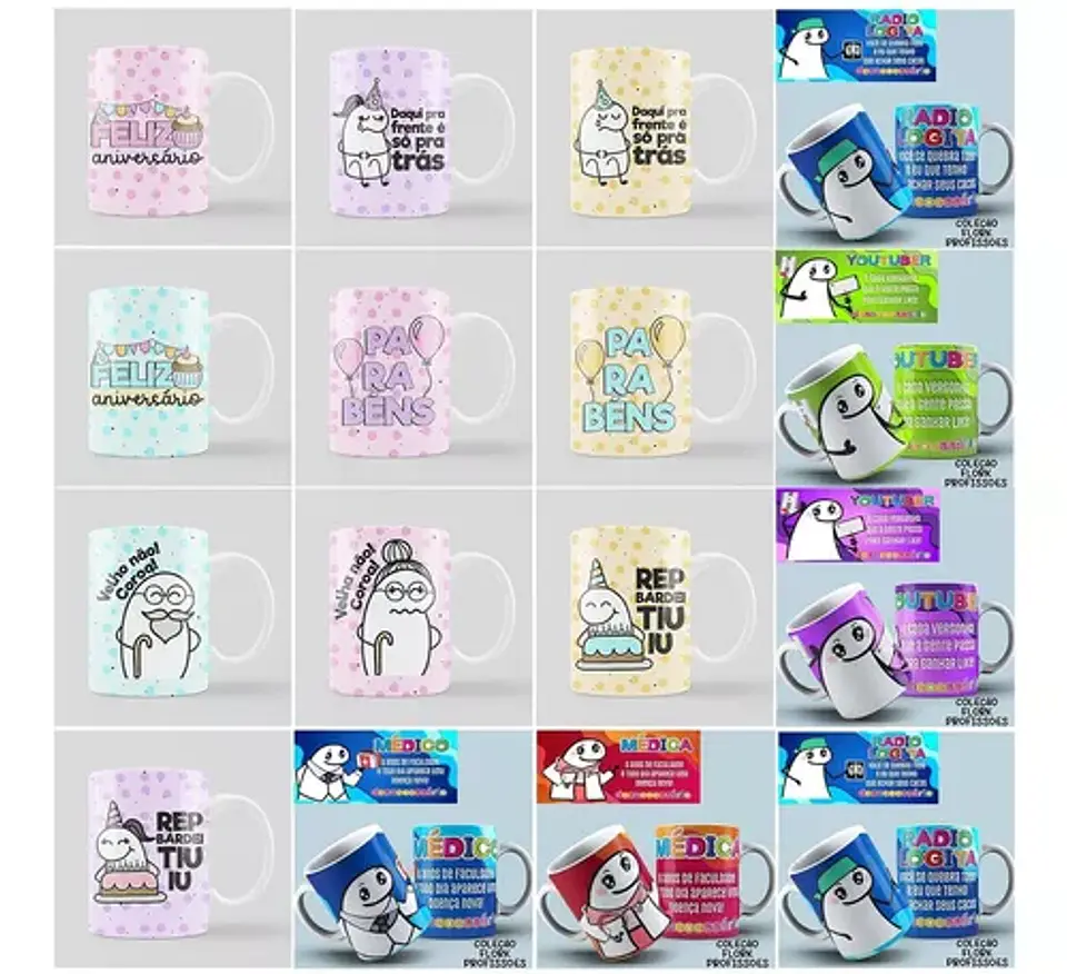 Pack Artes Caneca Flork Bento Memes Completo Arquivos Jpge + Mockups 13