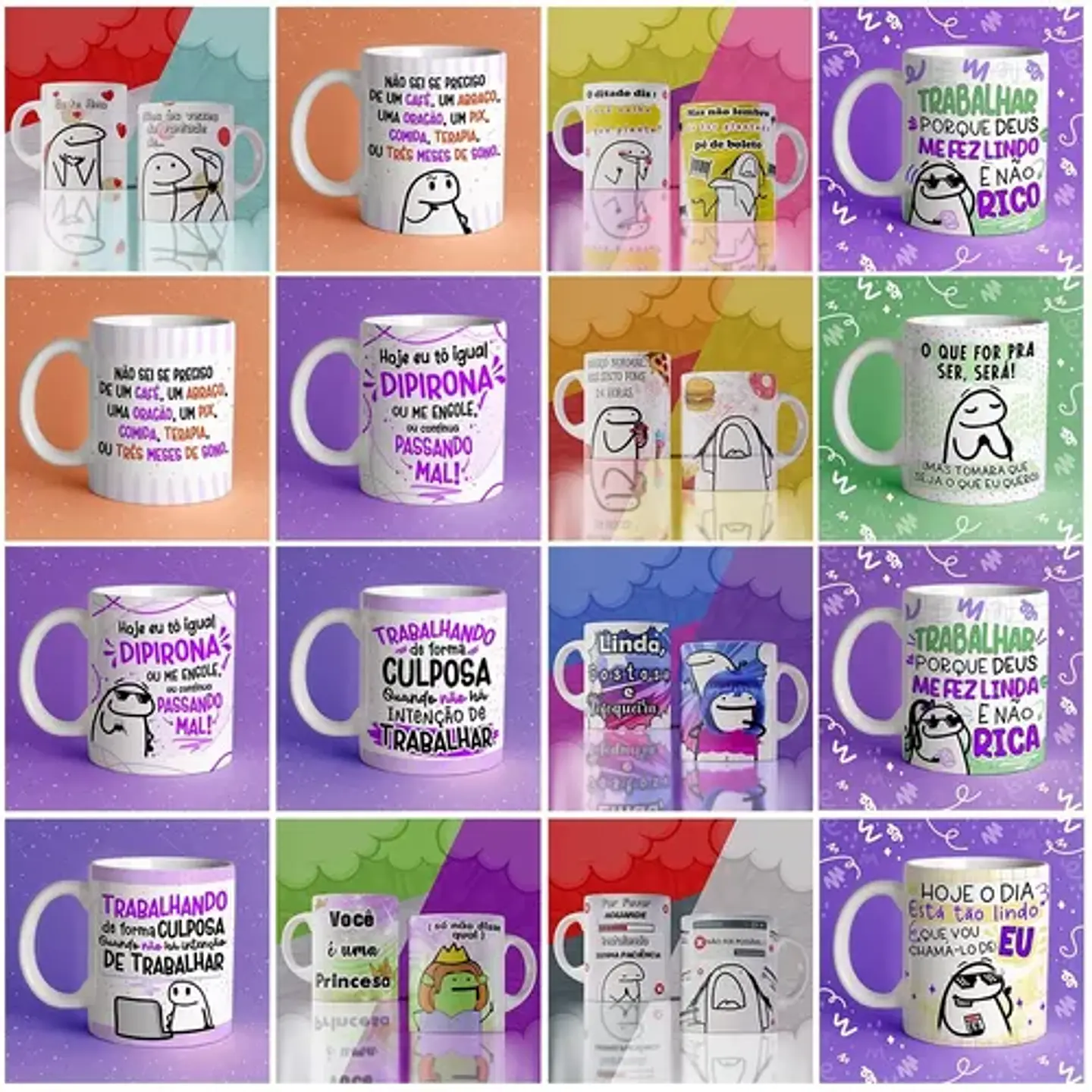 Pack Artes Caneca Flork Bento Memes Completo Arquivos Jpge + Mockups 17