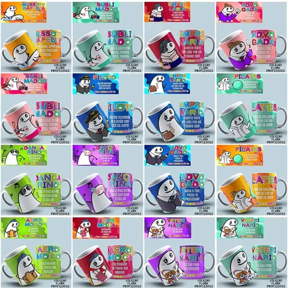 Pack Artes Caneca Flork Bento Memes Completo Arquivos Jpge + Mockups 18