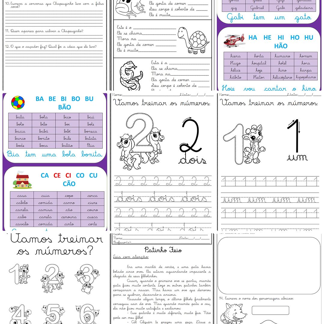 Arquivo Escolar Caligrafia Letra Cursiva Script e Bastão Volta as aulas em Pdf 2
